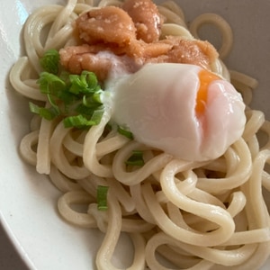 温玉のせ♡明太釜玉うどん